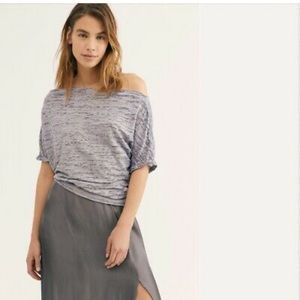 2/20 Free people Astrid convertible neck t shirt